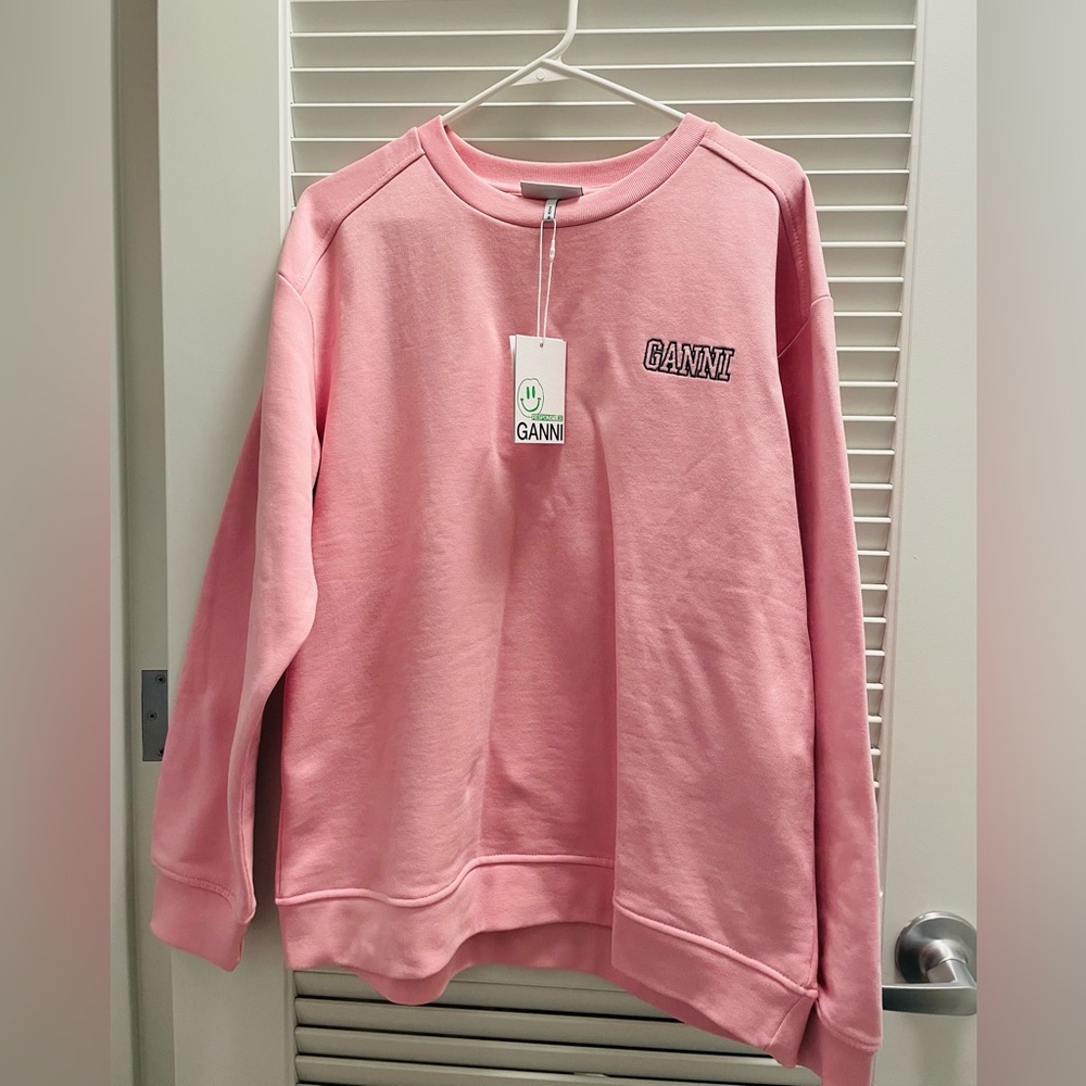 Brand-new Ganni Pink Sweatshirt